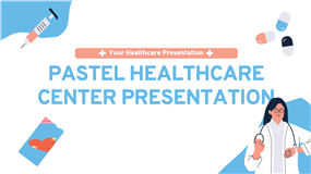 清新扁平插画风医疗健康管理中心介绍ppt模板